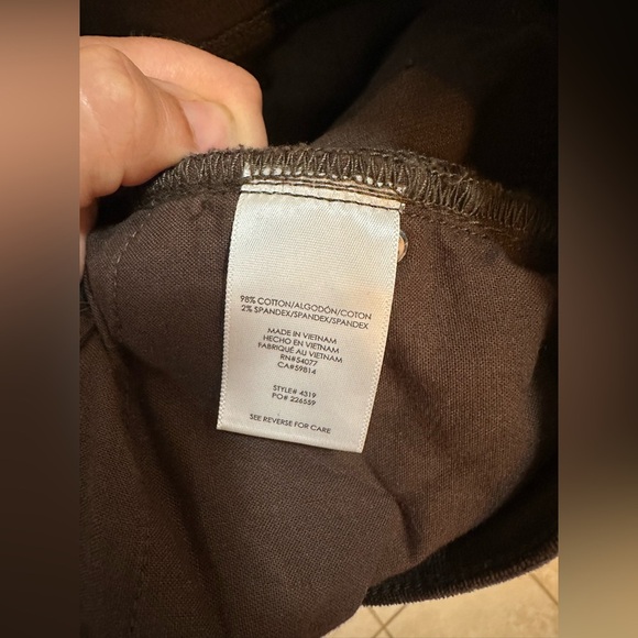 Cabi High Rise Button Fly Skinny Stretch Corduroy Pants 18 in Brown - Picture 5 of 5